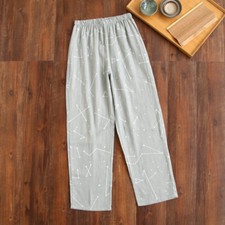 Men Japanese Kimono Pajamas Gauze Cotton Nightgown Top Pants Set Suit Kits