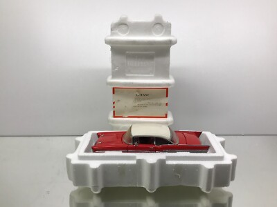 FRANKLIN MINT B11SG66 CHEVY BEL AIR SPORT COUPE 1957 -RED 1:24- FAIR IN BOX