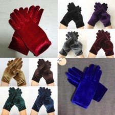 Elegant Velvet Elastic Gloves Winter Women Wild Soft Thermal ComfortableMittens
