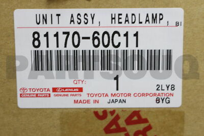 8117060C11 Genuine Toyota UNIT ASSY HEADLAMP 81170-60C11 | eBay