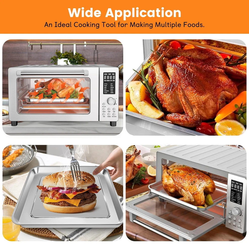 Nuwave Bravo 12-in-1 Air Fryer Toaster Oven 21 Qt Grill Pan