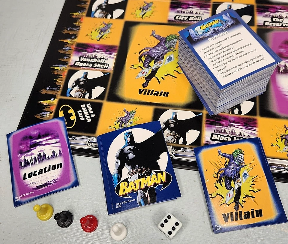 2005 CARDINAL INDUSTRIES BATMAN TRIVIA GAME TIN CASE EXCELLENT & COMPLETE D1 - Image 2 of 4