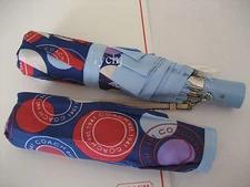NWT COACH POLKA DOT FOLDING UMBRELLA MULTI COLOR 60619