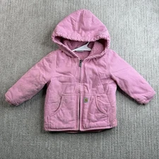 Pink Carhartt Jacket Toddler Size 24 Months Hooded