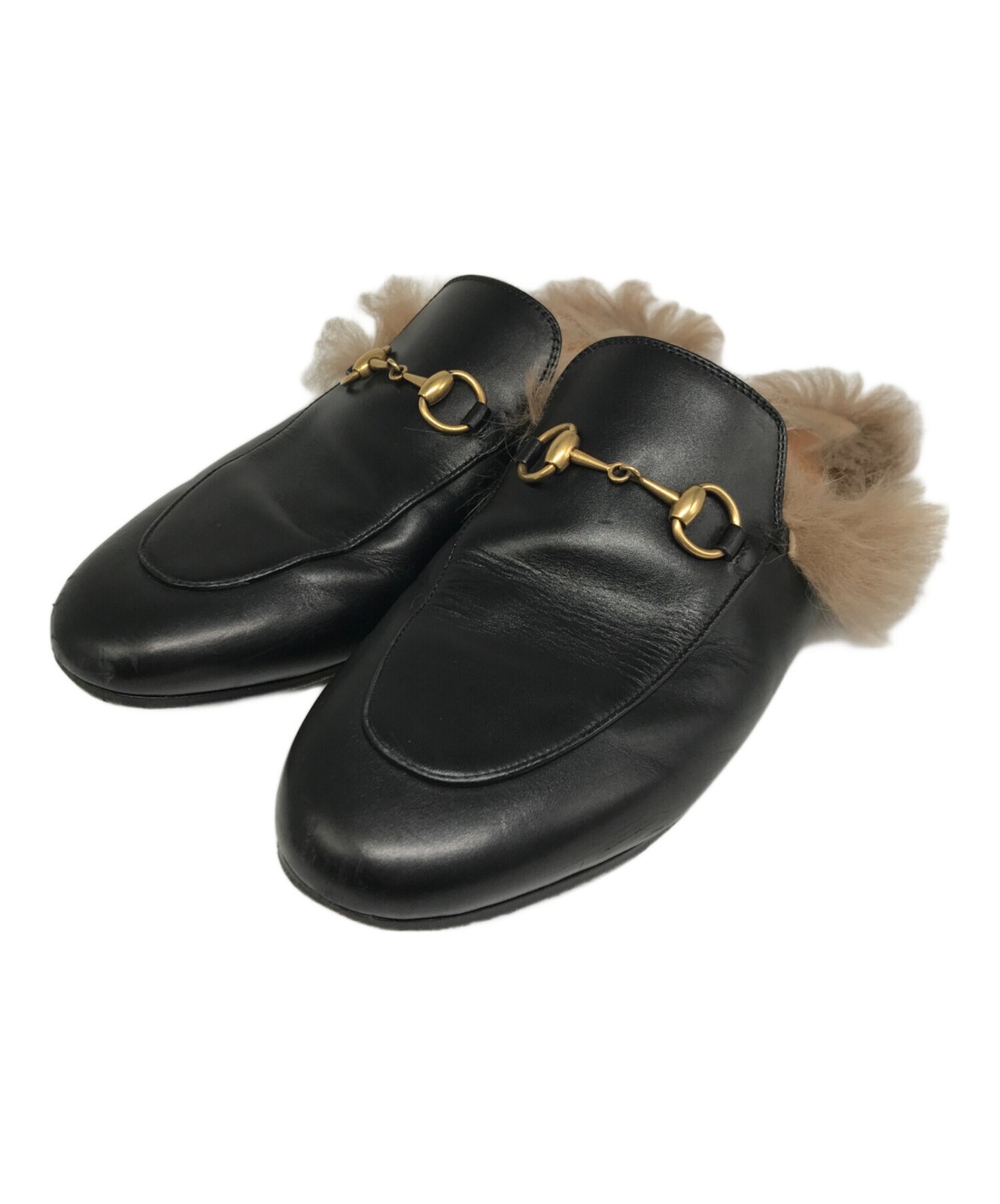 GUCCI Sandals Shoes Horse bit EU 37.0 US 7.0 Brown Authentic