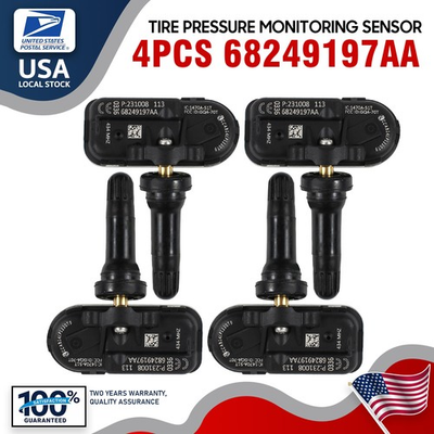 #ad 4Pcs OEM Specs 68249197AA Tire Pressure Sensor TPMS For Dodge Ram 1500 2500 3500 $35.99