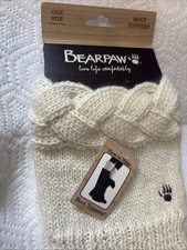 Womens Bearpaw Boot Toppers - Beige- One Size - New With Tags