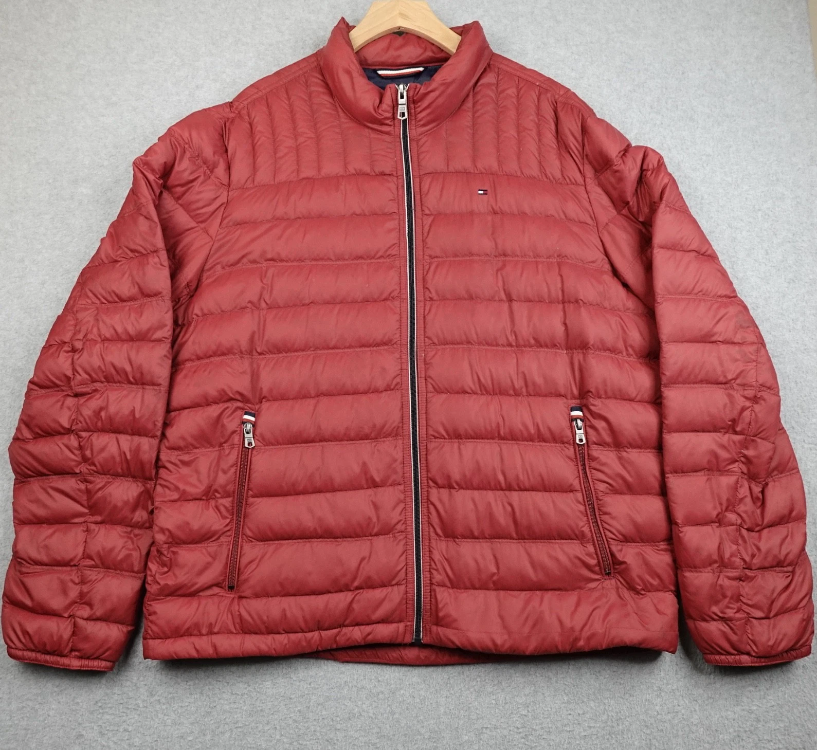 Tommy Hilfiger Natural Down Packable Jacket Mens XL Red Light Quilted Puffer
Opens in a new window o
