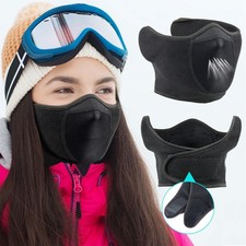 Winter Half Face Ski Mask Cold Weather Windproof Fleece Warm Ear Cover Face Mask