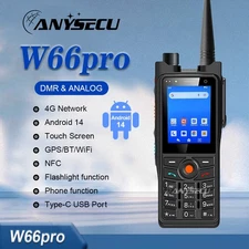ANYSECU W66pro Andriod 14 4G Network Radio IP68 Waterproof UHF DMR Analog Radio