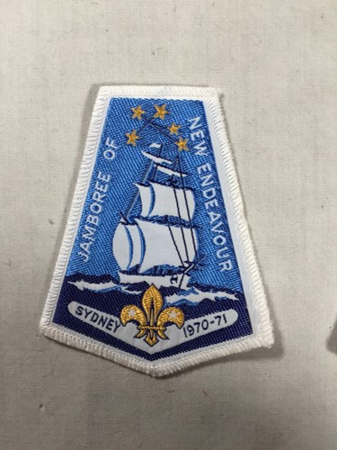 1970 Australian National Jamboree Sydney New Endevour woven International Patch