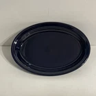 Fiesta Cobalt Blue Oval Ceramic Serving Platter  13.5" Homer Laughlin USA