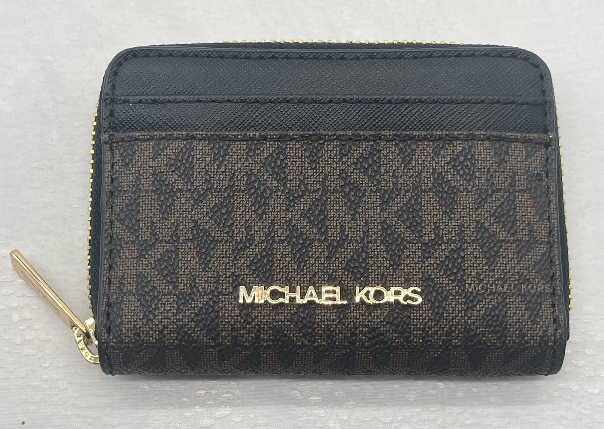 MICHAEL KORS JET SET TRAVEL MEDIUM ZIP AROUND CARD CASE WALLET