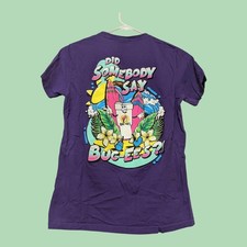 Did Somebody Say Buc-ee's Purple Graphic T-Shirt surf tropical summer Youth L