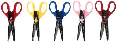 Armada Art Royal/Bubbles/Deckle/Cracker/Provincial Paper Shaper Scissors 5-pk