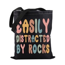 PWHAOO Geology Professor Tote Bag Easily Distracted By Rocks Tote Bag Geology...