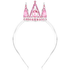 Velscrun Pink Crystal Tiara Headband, Crowns for Women, Princess Girls