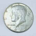1968-D Kennedy Half Dollar 40% Silver, Circulated Coin #7187