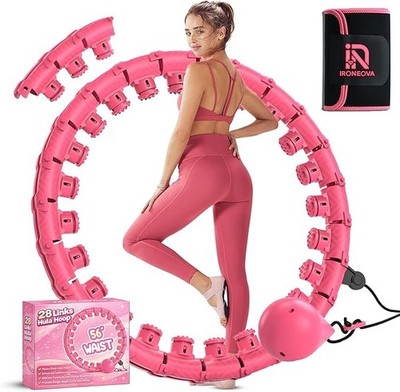Infinity Hoop Fit Plus Size 56'' , Weighted Hula Hoops for Adults Weight Loss