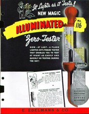 Edelmann Illuminated Zero-Tester Radiator & Battery Test Equipment catalog 1930s
