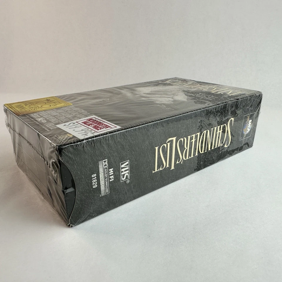 Schindlers List VHS Steven Spielberg Blockbuster Tag NEW Sealed (Ships In A Box) Foto 4 de 4