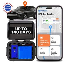 GPS Car Tracker Hidden 140 Day LTE Battery Magnetic Case Brickhouse Security