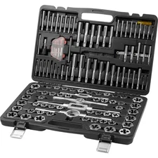 Uimoso Tap and Die Set 116Pcs Metric and SAE Size Bearing Steel Threading Tool