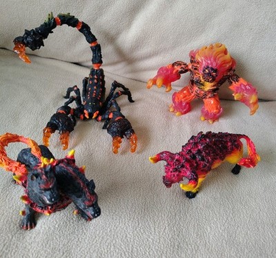 Schleich Eldrador Konvolut Lavadämon Lavaskorpion Höllenhund Feuerstier Set