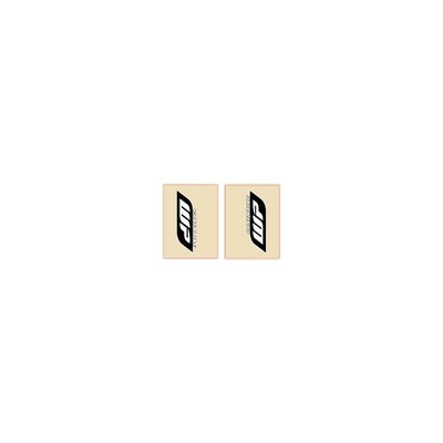 FLU Designs Upper Fork Tube Decals - White/Black, WP 01019