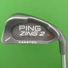 Ping Zing 2 1 Iron, Orange Dot JZ Stiff Steel Shaft Karma Grip Nice Condition