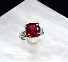 8 Ct Certified Natural Blood Red Ruby 925 Sterling Silver Ring   All Sizes