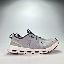 On Cloud Sky Grey Green Lightweight Athletic Running Shoes Sneakers Youth Sz 4.5