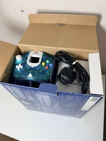 Sega Dreamcast Console Complete in Box with Aqua Blue Pad & 2 Games - PAL VGC