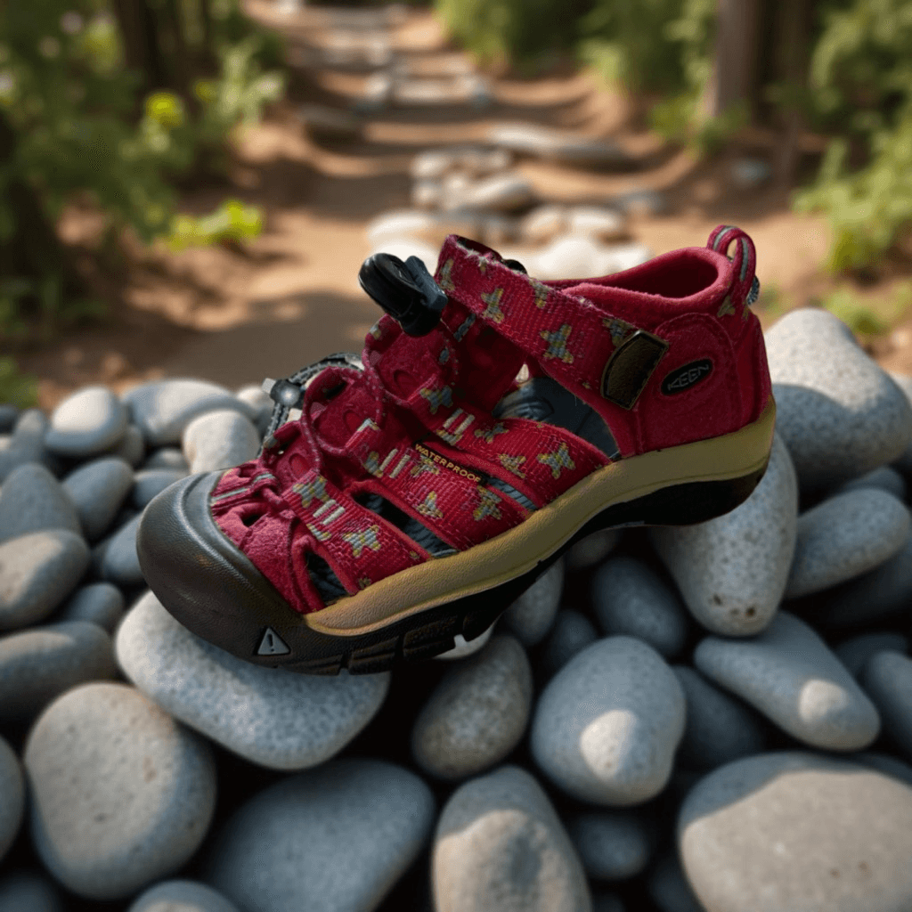 Scarpe sandali bambino Keen Newport H2 rosa acqua con farfalla blu taglia 11