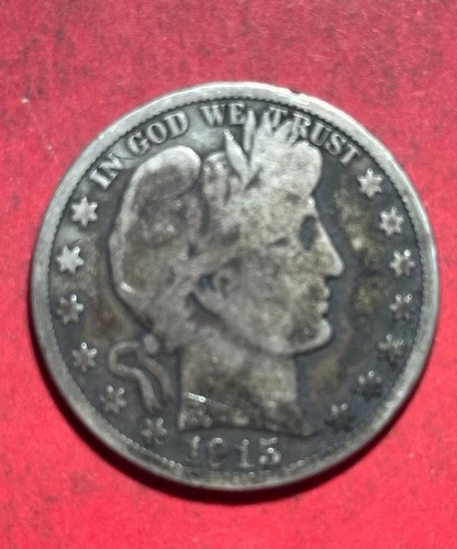 1915S US Barber SILVER Half Dollar "San Francisco" Mint! VG Details! Old Coin!
