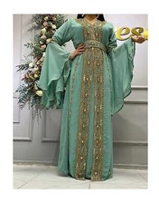 Sale Royal Fancy Ethnic Moroccan Dubai Bedded Kaftan Wedding Bridesmaid Dresses