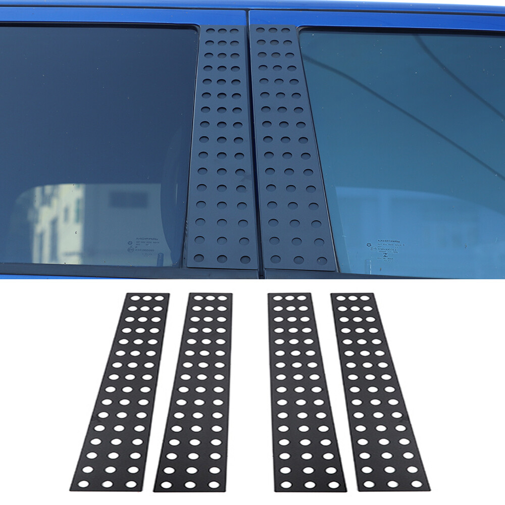 Window B Pillar Post Trim Cover Accessories For Dodge RAM 1500 2011-2017 Black