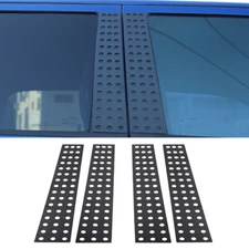 Window B Pillar Post Trim Cover Accessories For Dodge RAM 1500 2011-2017 Black