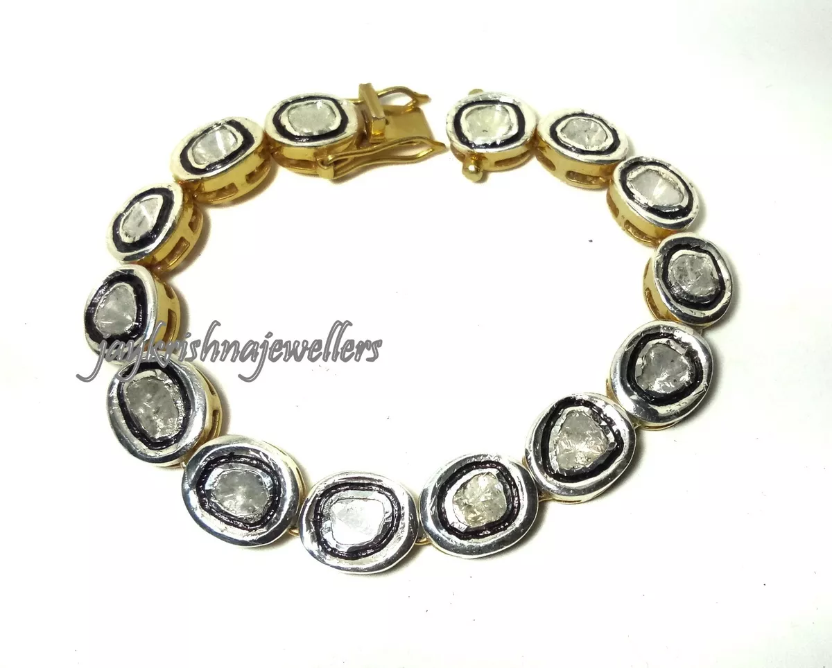 Buy 18Kt Traditional Rajputi Polki Diamond Bracelet 588VA822 Online from  Vaibhav Jewellers