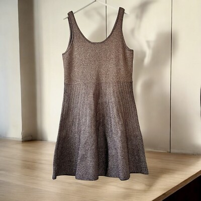 knee length dresses for ladies Foiled Cable Knit Champagne Shimmer Sweater Champagne Shimmer / M/L