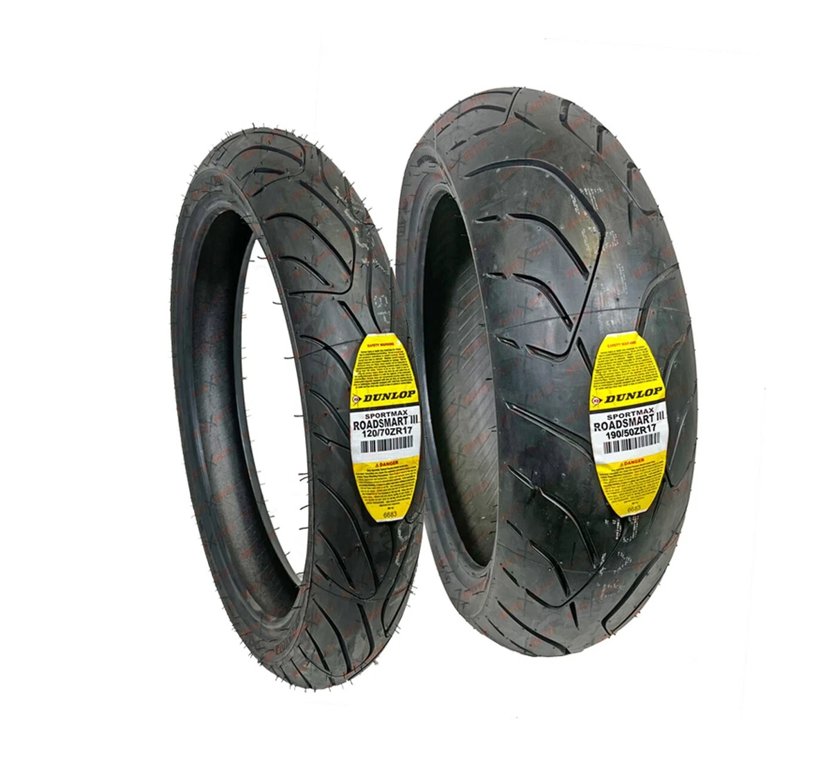 Dunlop Roadsmart III 3 120/70ZR17 190/50ZR17 Front Rear Tire Set