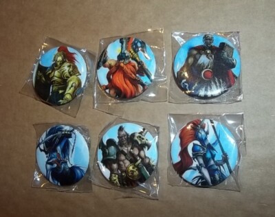 Warhammer Quest Silver Tower Promo Adventurer Character Pins Set Of 6