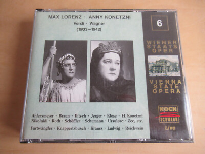 Max Lorenz-Anny Konetzni-Verdi/Wagner-( 1933-1942 ) Ausschnitte 2er CD Koch 1994