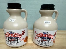 THREE CREEKS FARM PURE NEW YORK MAPLE SYRUP QUARTS LIGHT GOLDEN DELICATE 2 Pint