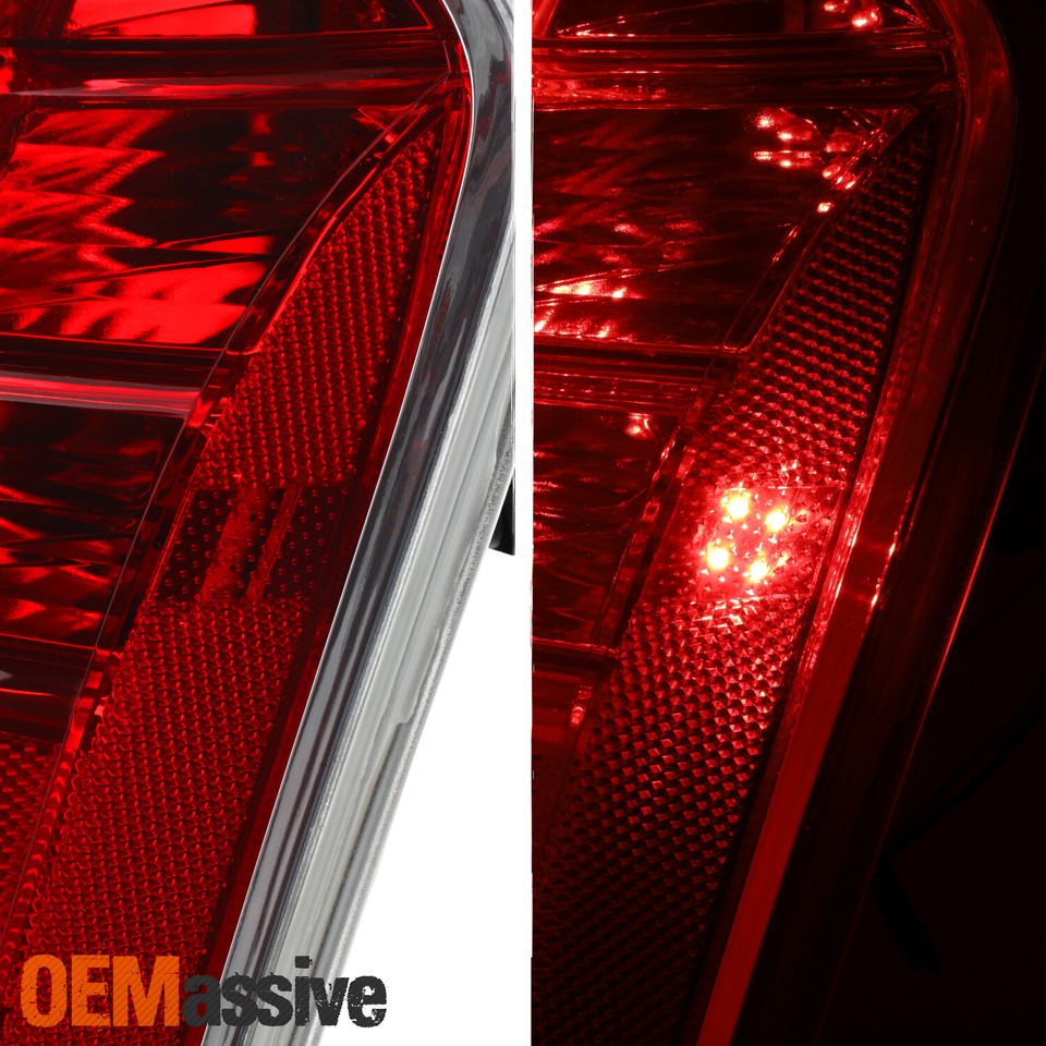 For 1113 Chrysler 300 Base Limited LED Running Chrome Red Tail Light