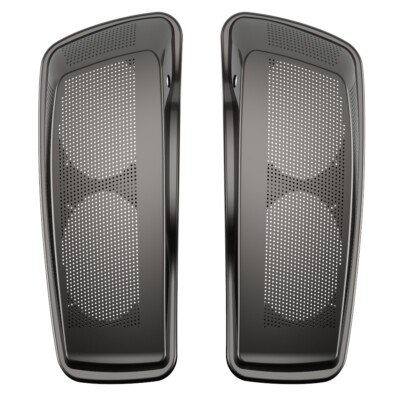 SILVER FLUX Dual 6x9 Speaker Lids For Harley Touring FLHR