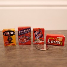 2022 Wacky Packages Series 3 MINI 3D FEETENA Argh Spit Spill Love Lot of 4 Pcs 