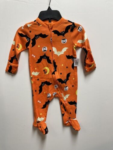 Stara granatowa piżama trick-or-treat Halloween jednoczęściowa rozmiar 0-3 miesiące Fabrycznie nowa z metką - Zdjęcie 1 z 1