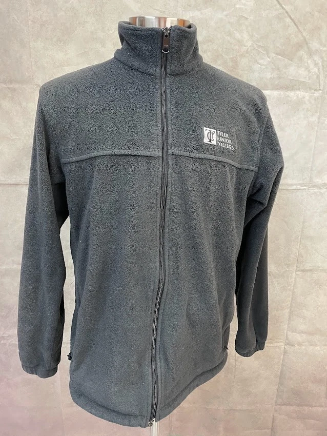 Columbia Men's Black Fleece Jacket Full Zip Dark Gray Size Large L