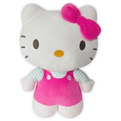 NEU Hello Kitty Plüsch rosa Kleid 50 cm Sanrio groß weich Kuscheltier bezaubernd   